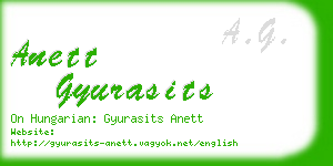 anett gyurasits business card